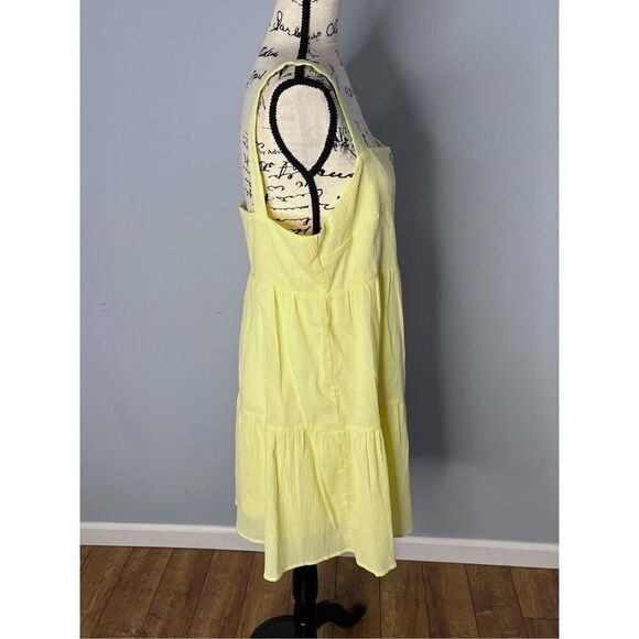 Lily Rose Women's Size Medium Pale Yellow Sleeveless Summer Mini Dress Fit Flare - Picture 4 of 10